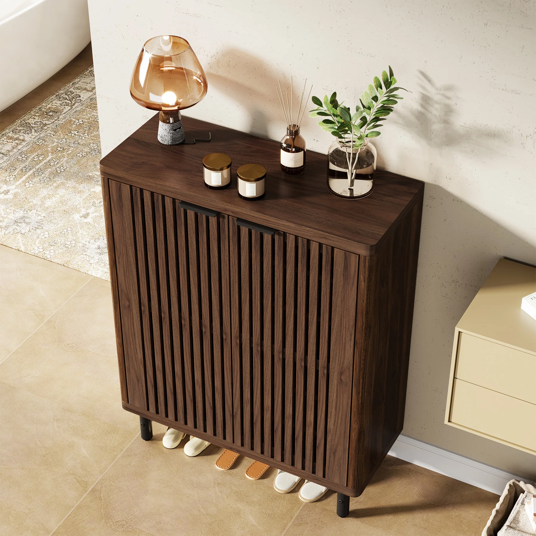 Большой 6-уровневый шкаф для гостиной деревянный отдельно стоящий Органайзер с регулируемыми полками экономии сапче