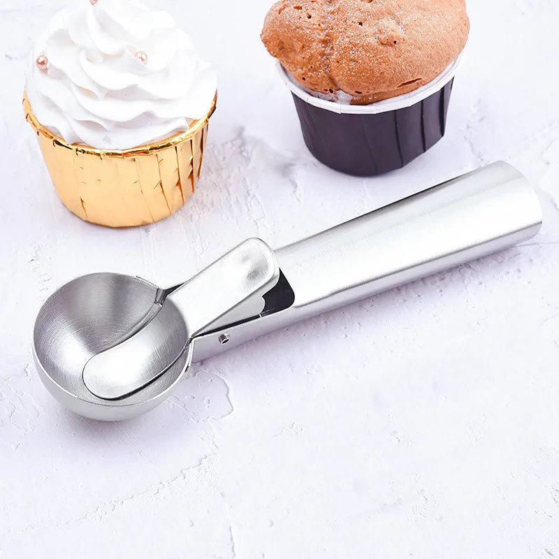 New stainless steel ice cream scoop food ball scoop fruit ice cream scoop kitchen tools