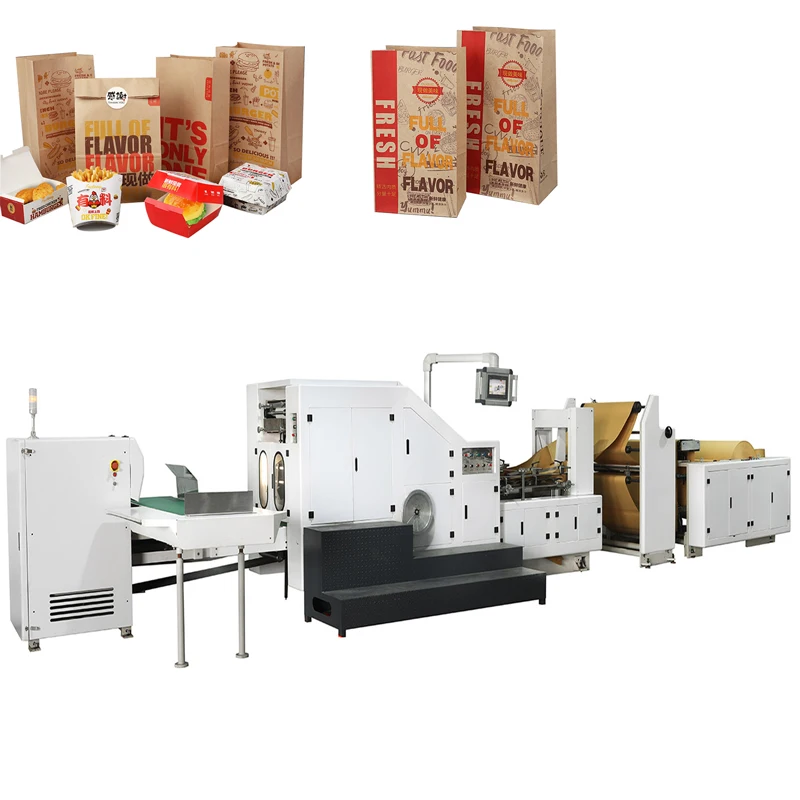 XKFD-220 Square Bottom Kraft Paper Bag Making Machine With Printing Price