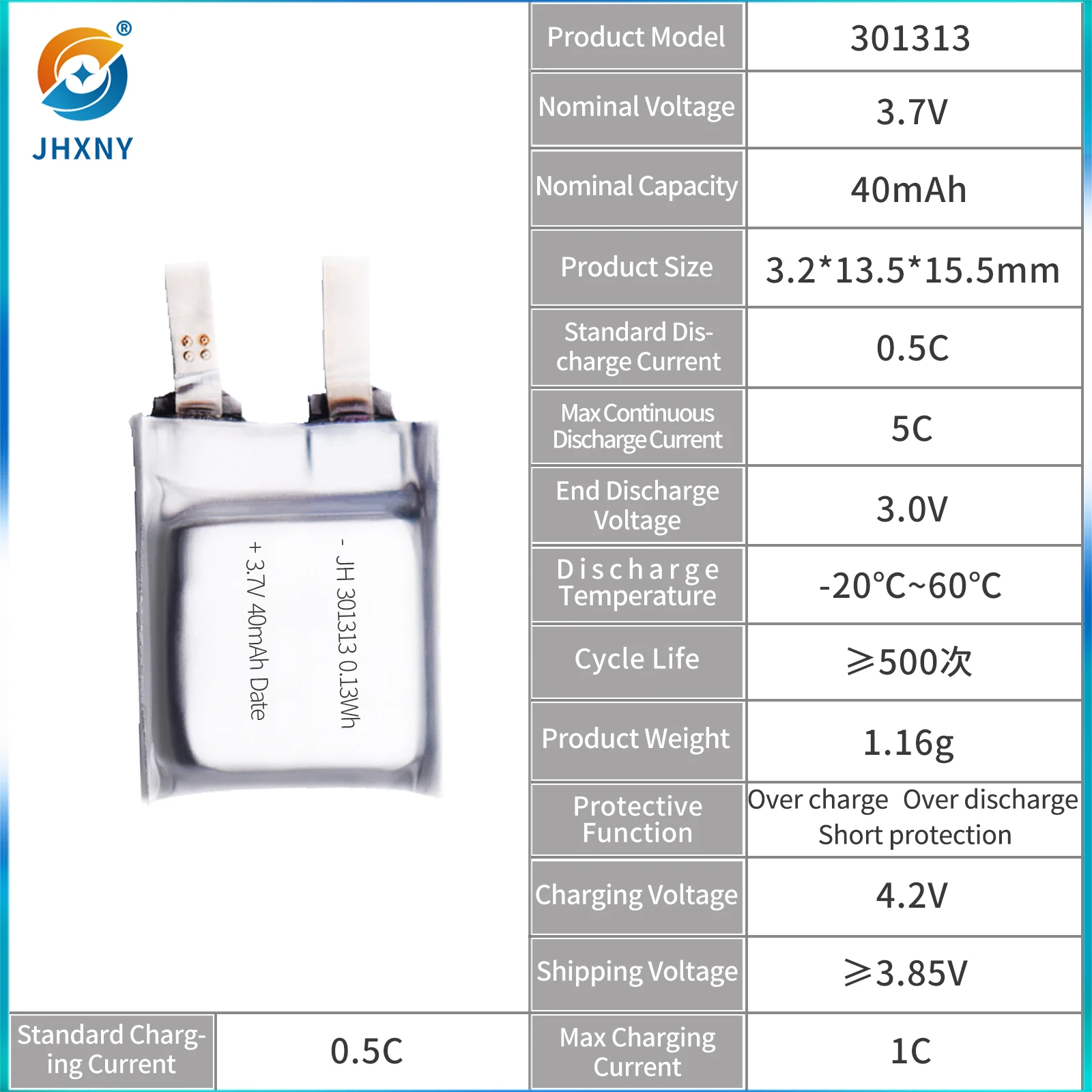 Высокое качество OEM NCM 301313 3 7 В 40 мАч литиевая батарея мини-вентилятор литий-полимерный аккумулятор перезаряжаемый