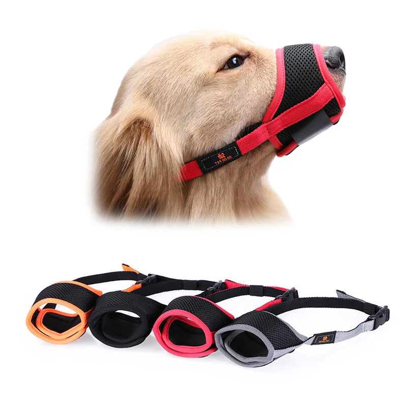  Wholesale extra large dog leather muzzles nylon small air muzzle Breathable Small Medium Large Pets Dog
