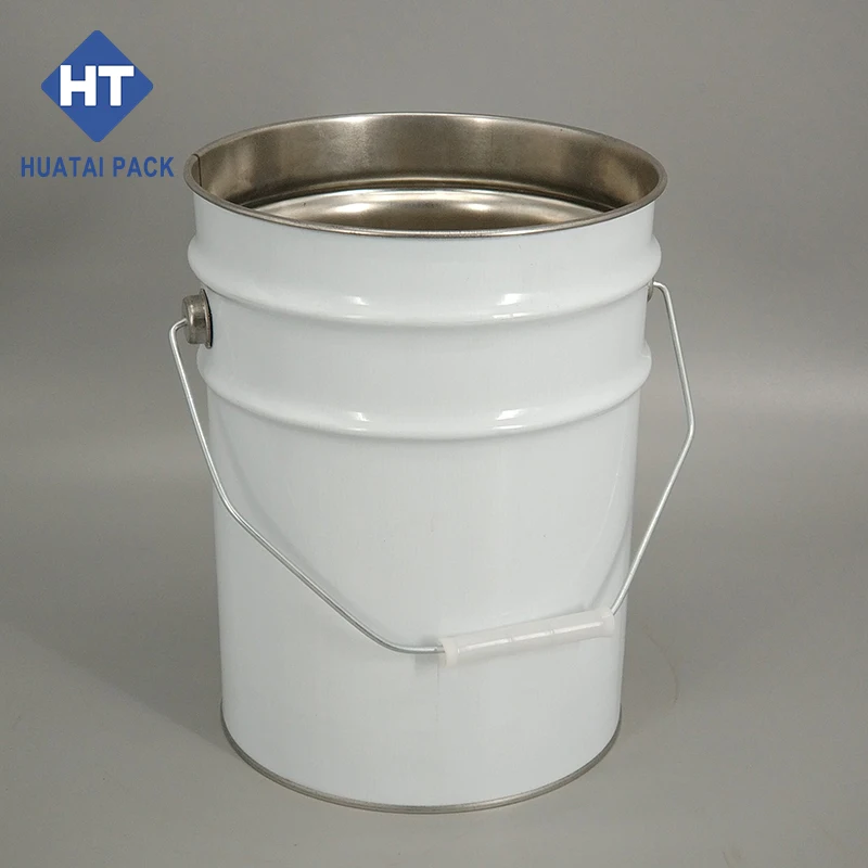 UN Approved 20 liter Tin Pail With Flower Lid And Handle 5 gallon Steel Drum for Paint Chemical