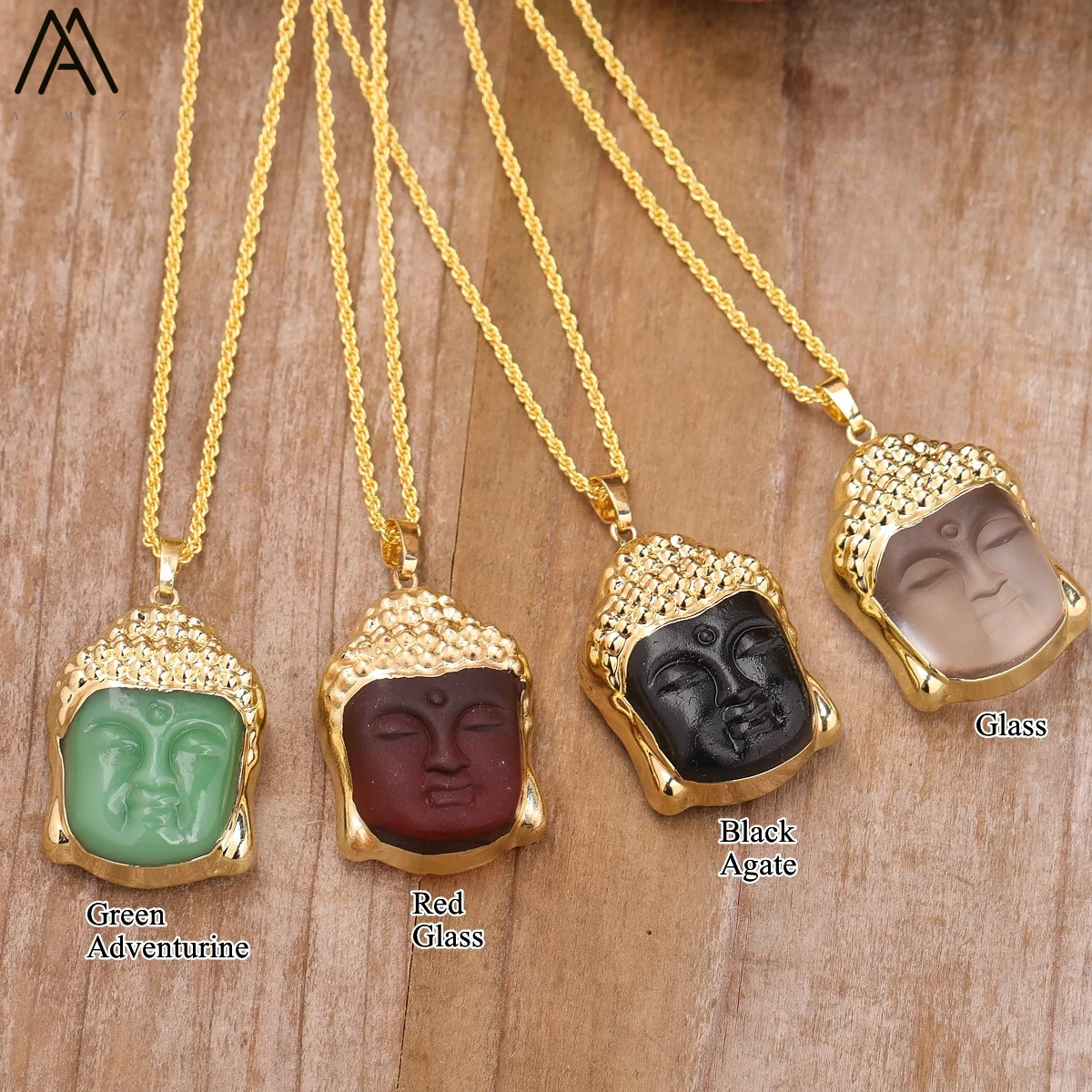 Dainty Gold Buddha Pendant Necklace Yoga Jewelry , Laughing Buddha Charm Mom Gift