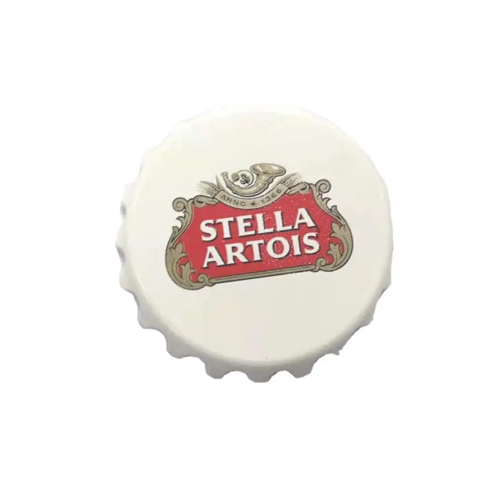 Custom plastic ABS cap shape beer design magnet bottle opener with cap personalized
