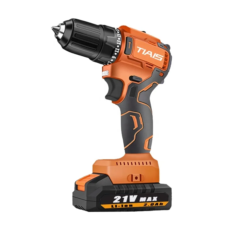 TIAIS power tools T8023 New Type cordless brushless drill Soft Handle 21V GS impact drill alat hitachi
