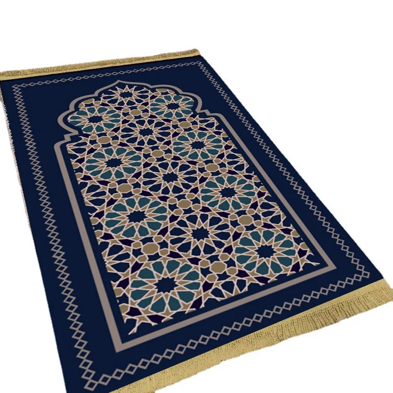 High Quality Quilted sajadah muslim prayer rug  velvet chenille islam comfortable prayer mat