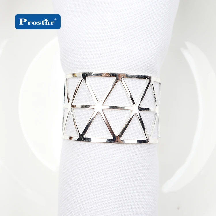 Canton fair new product metal luxurious big size napkin rings wholesale wedding napkin rings