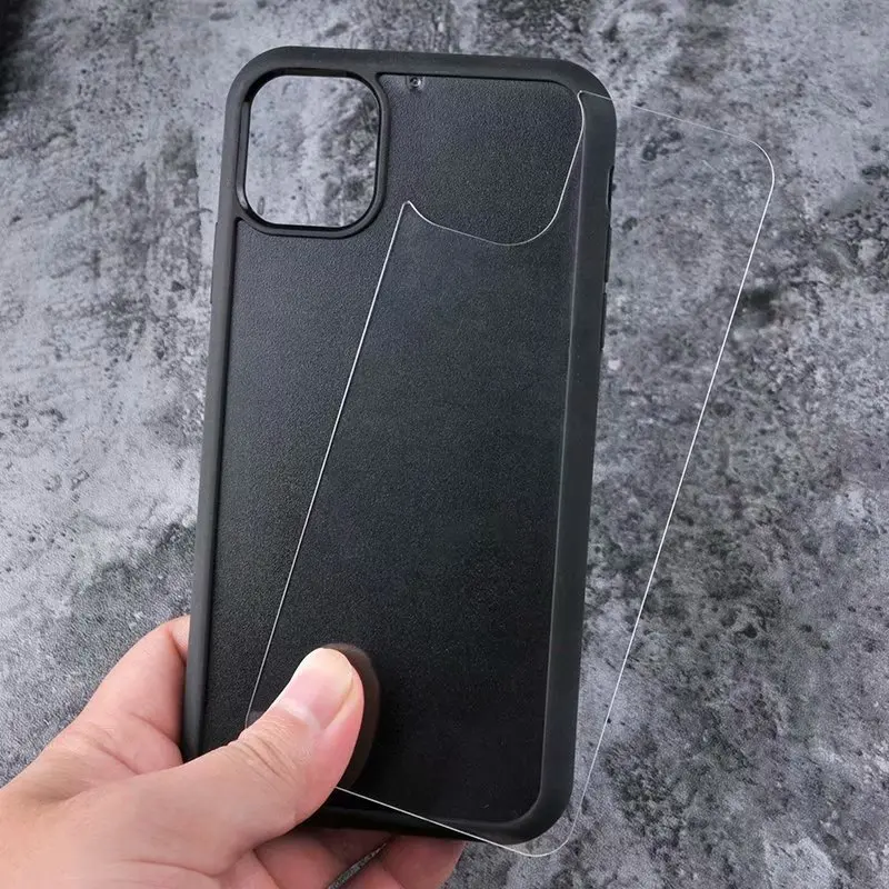 Blank Sublimation TPU PC Glass Mobile Phone Case For Iphone  11 With Groove