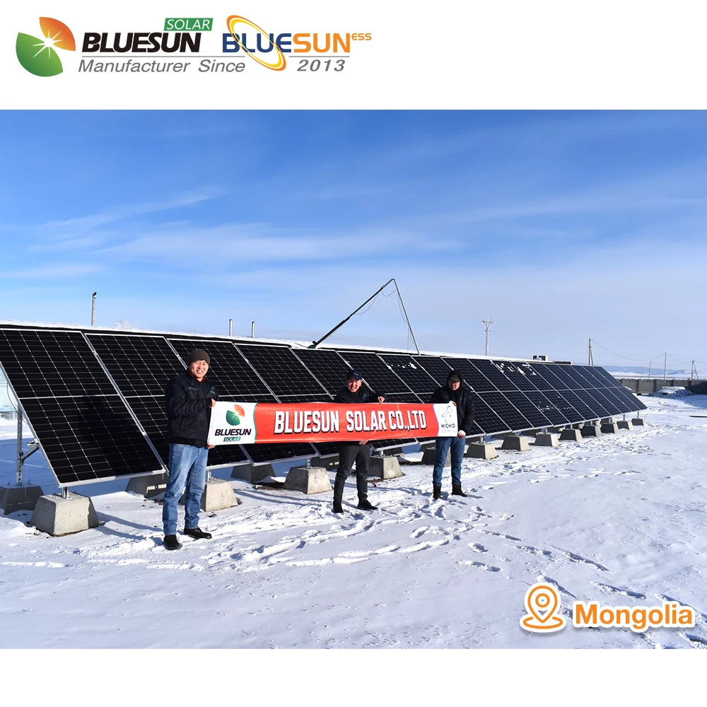 Bluesun Solar standard storage solar system 30kw 50kw 100kw hybrid solar system for home use and commercial use
