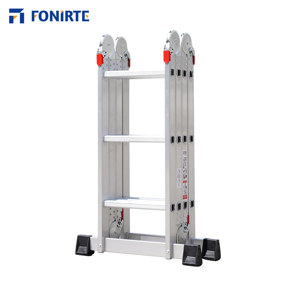 Ladder 4x3 step Heavy Duty Aluminum Ladders for Construction and Maintenance