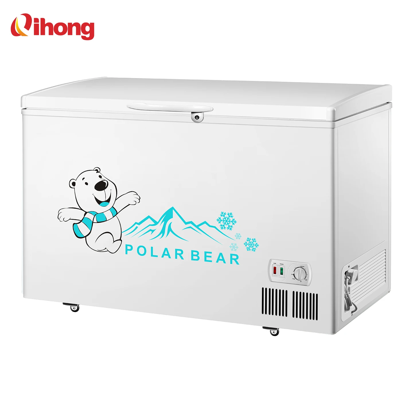 Commercial Single Top Door Refrigerator Large Capacity 358L Chest Deep freezer In Kitchen Horizontal Ice Cream Freezer