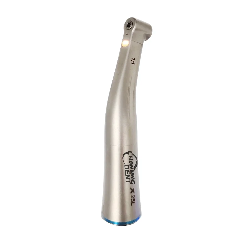 Charming dental low speed handpiece LED fiber optic 1:1 with single water spray E type connect