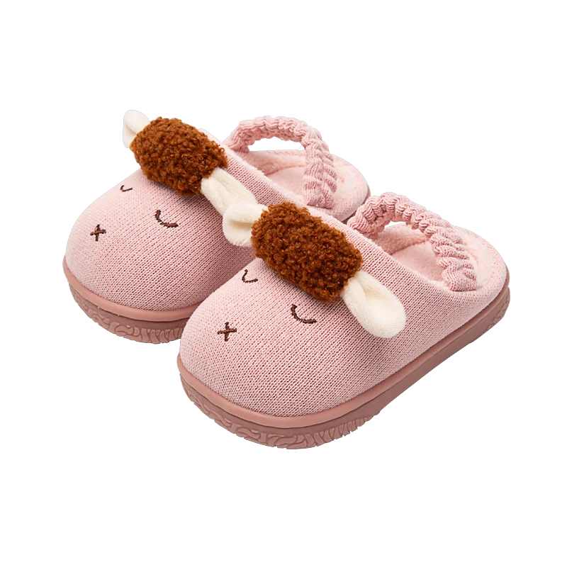 Зимние Детские домашние тапочки для мальчиков и девочек Толстая обувь