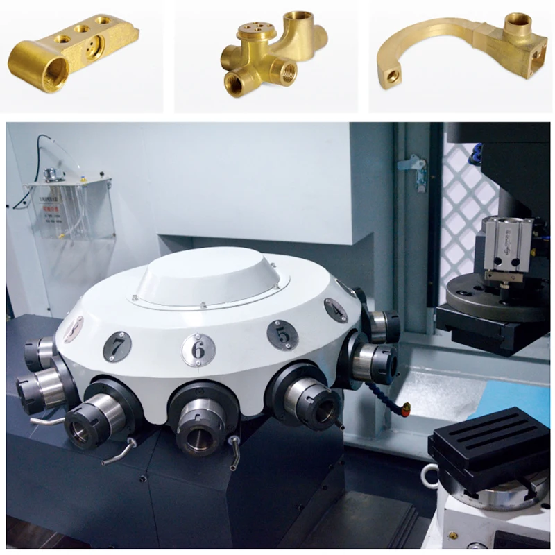 Newest Taiwan SYNTEC Brand Turrnet 12 Spindles Drilling And Milling Machine For Auto Part Valve Faucet