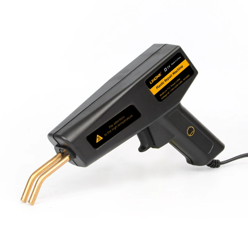 LK-712 120W Professional Plastic Welding Gun with Hot Staplers Car Bumper Repair Welder Kit Fender Welding Machine