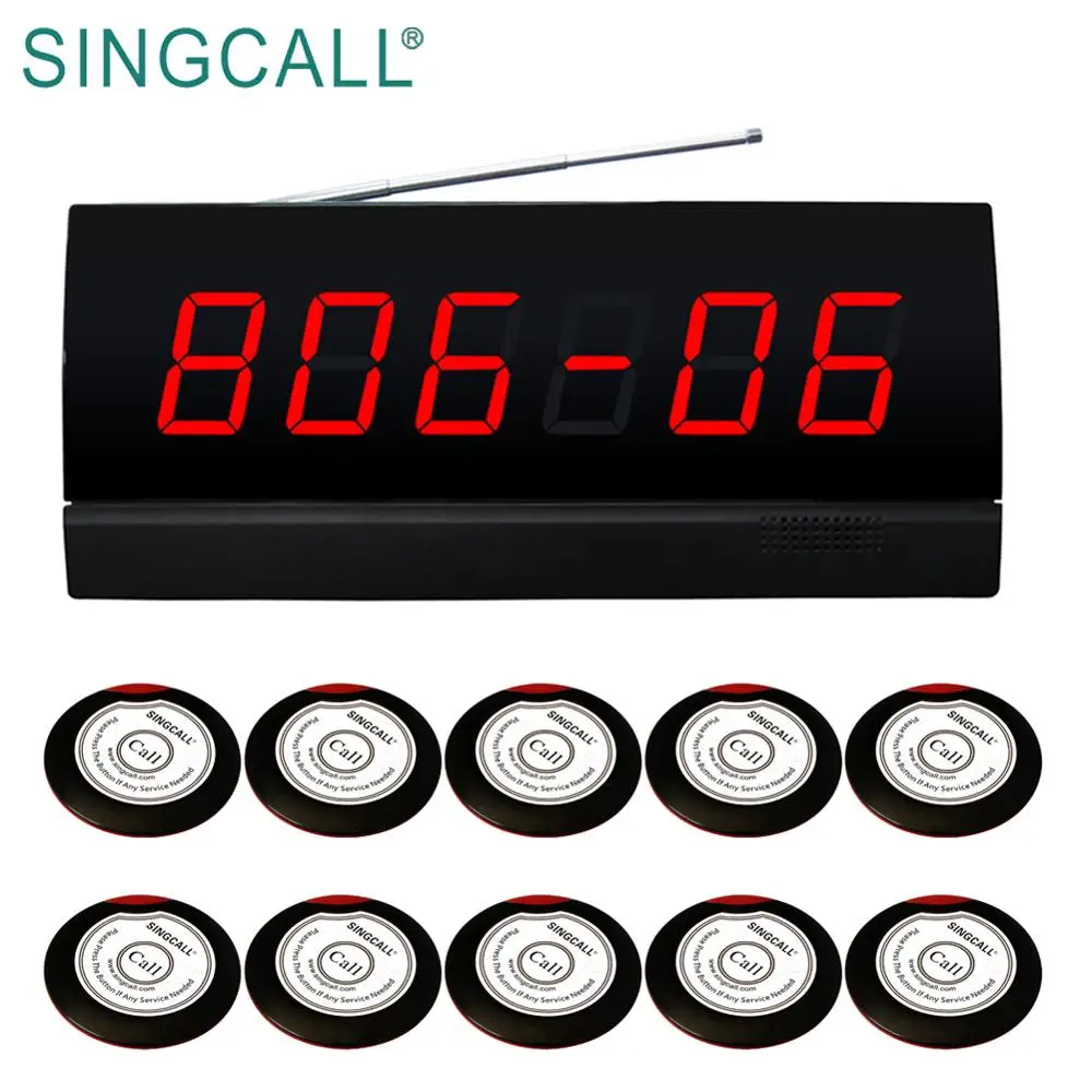 SINGCALL Smart Call Bell System Wireless for Cafe Hospital