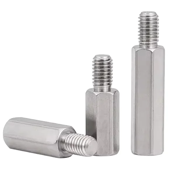 304 stainless steel 4#40 inch custom CNC machining parts hex round threaded standoff spacer standoff spacers bolts