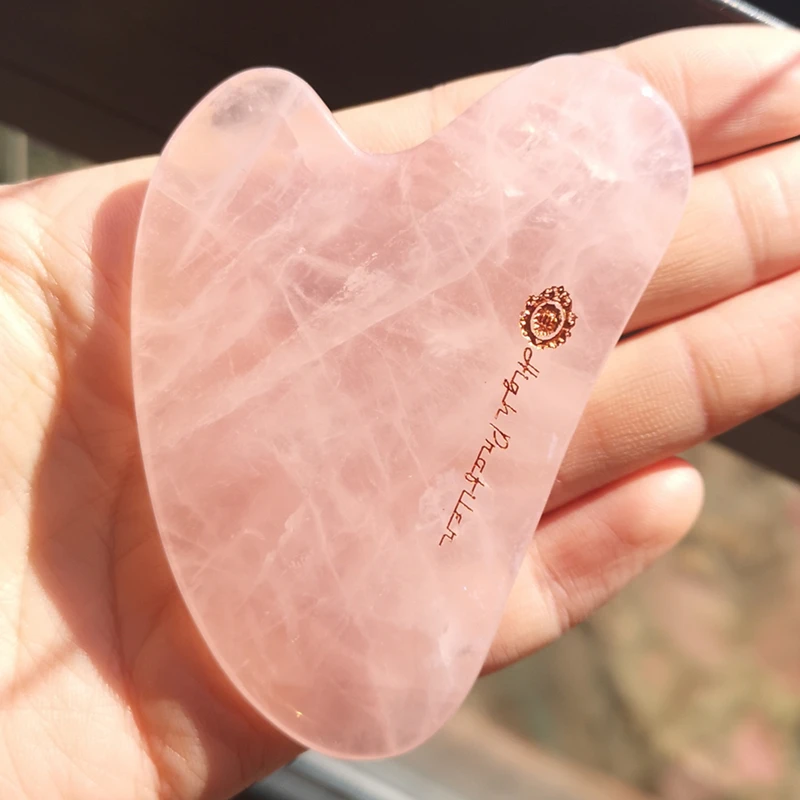 Natural jade massaggiatore viso gua sha massager different colors heart shape face neck body gua sha