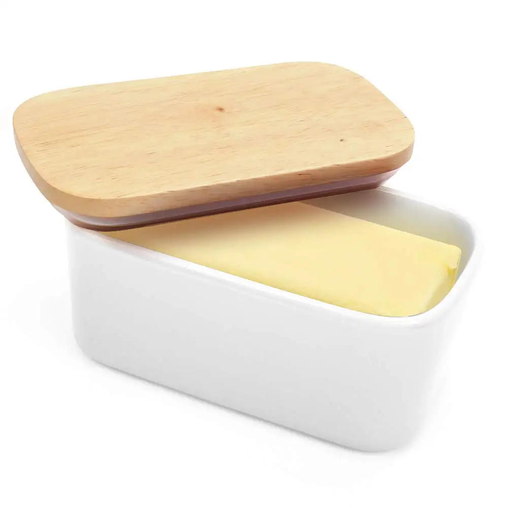 Customized Butter Box Butter Keeper Food Storage Container Large Ceramic Butter Dish with Lid