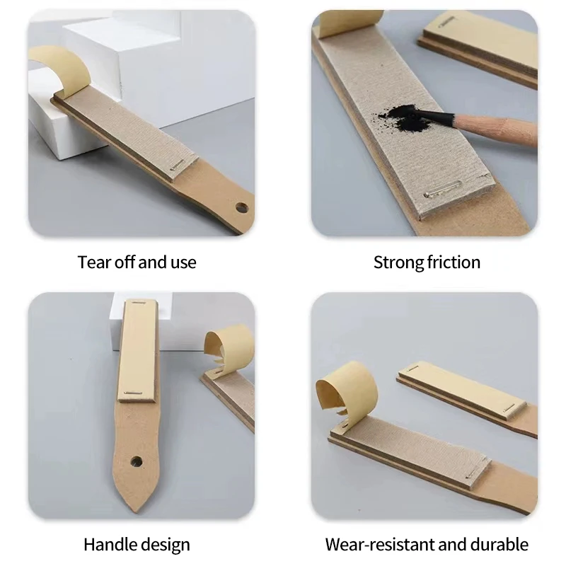 MIKAILAN Sketching Pencil Sandpaper Board Sketching Charcoal Pencil Sharpening Sandpaper Set For Artist Art Drawing Supplies