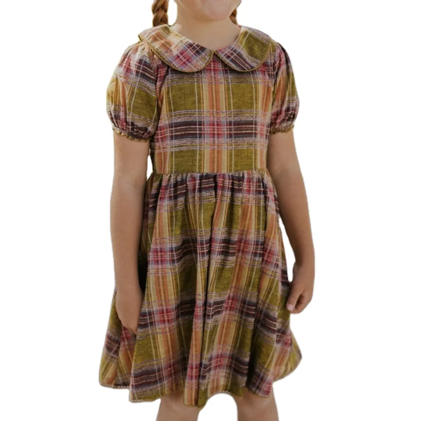 wholesale cotton dresses children casual wear new bron-2 years old girl summer cotton fancy baby skirt Ocean Ruffle Swing Dress