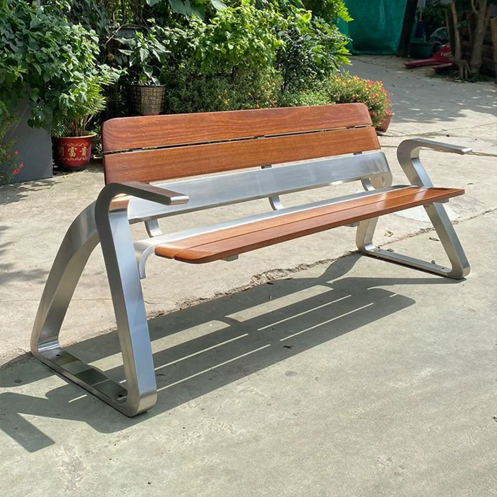 Modern Outdoor Bench for Garden and Park Spaces