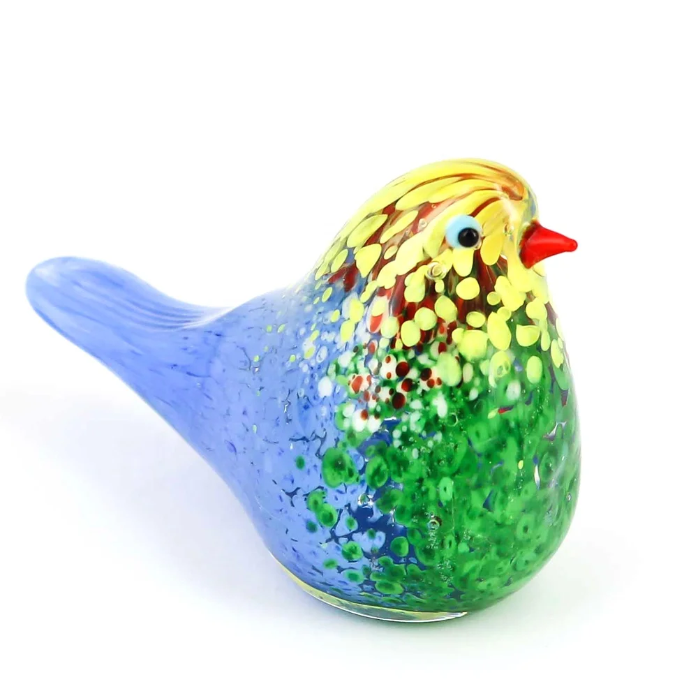 Blown glass animal figurines Murano glass bird figurine