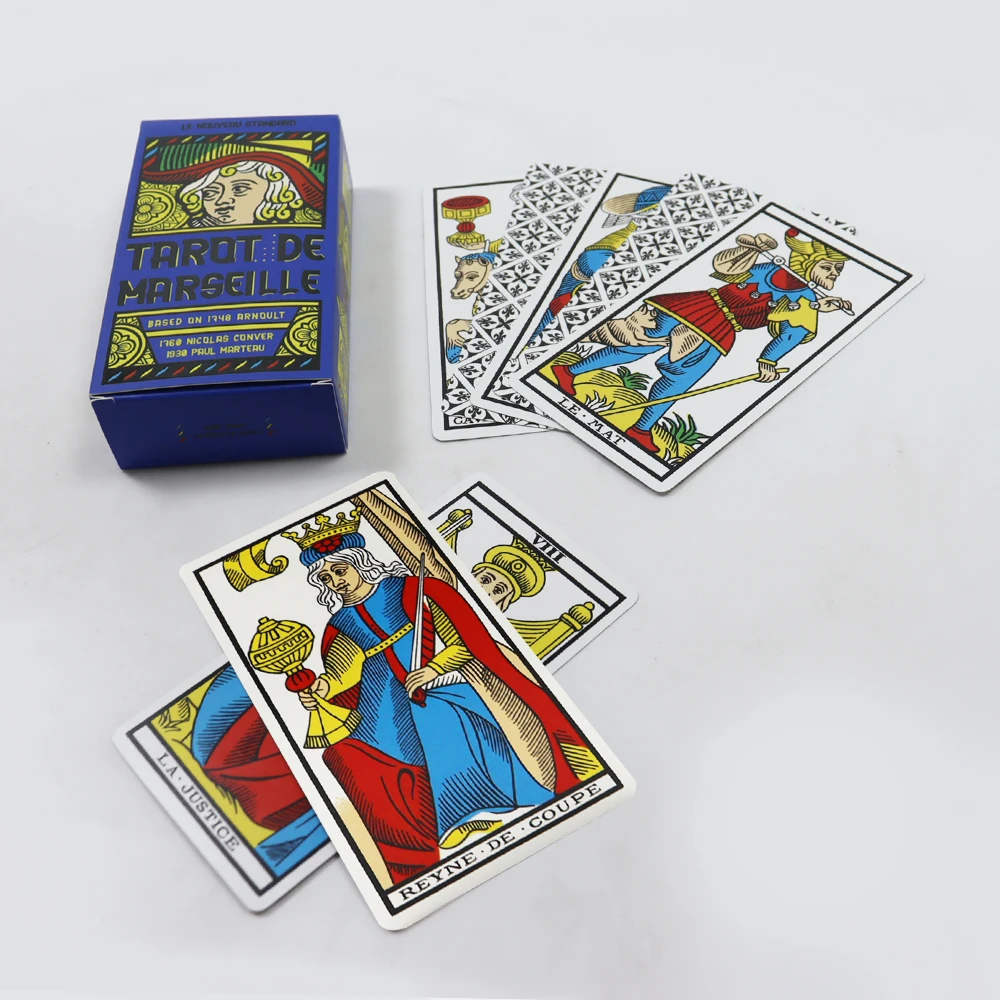 Custom printing soft touch tarot cards for beginners holographic oracle tarot cards  with  guidebook and box