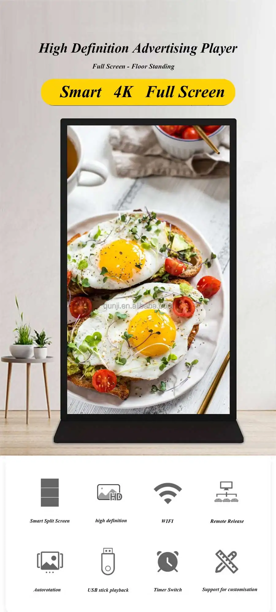 75 86 inch Indoor Android Lcd Monitor terminal network query publicity mall advertising machine Hd Lcd Led Digital Signage