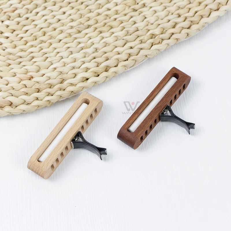 Promotion  Gift Set Car Air Freshener Natural Wood Container Diffuser with Lava Stone