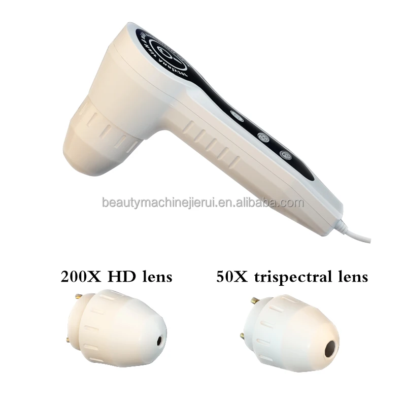 4 lens laptop type skin analyzer and hair scalp follicle enlarge analysis machine with two camera