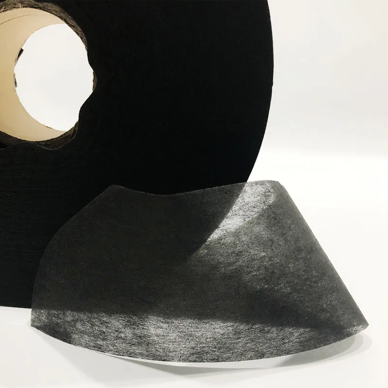 Ultrathin Activated Carbon Fiber Cloth Black Non-woven Fabric With Good Air Permeability For Gas Disposal