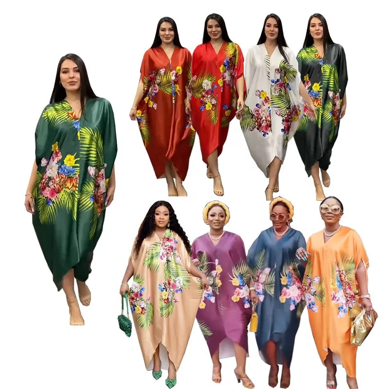 new arrival butterfly abaya african duanas kitenge Artificial silk casual orange abaya