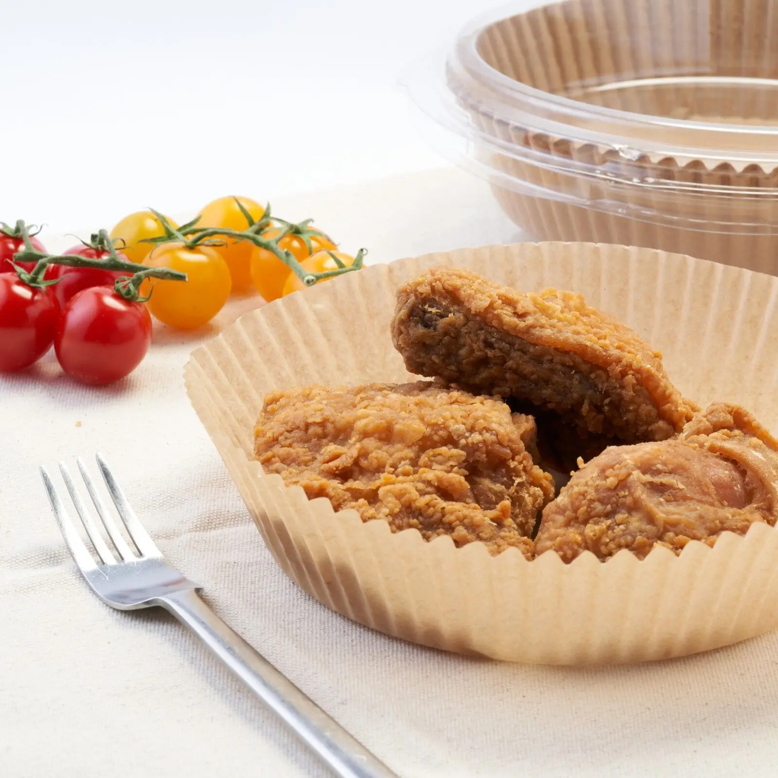 100 шт., Одноразовый бумажный вкладыш для фритюрницы, 6,3 дюйма