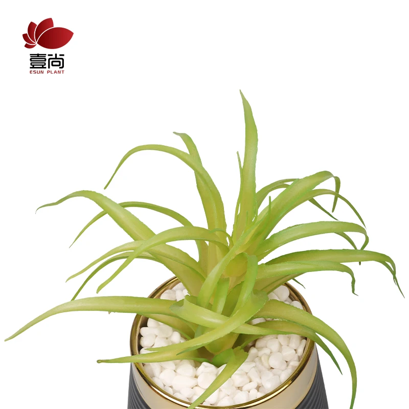 ES1348 Factory Direct High Quality Green Individual Mini  Fake Artificial Succulent Plant Bonsai Hotel Home  office Decoration