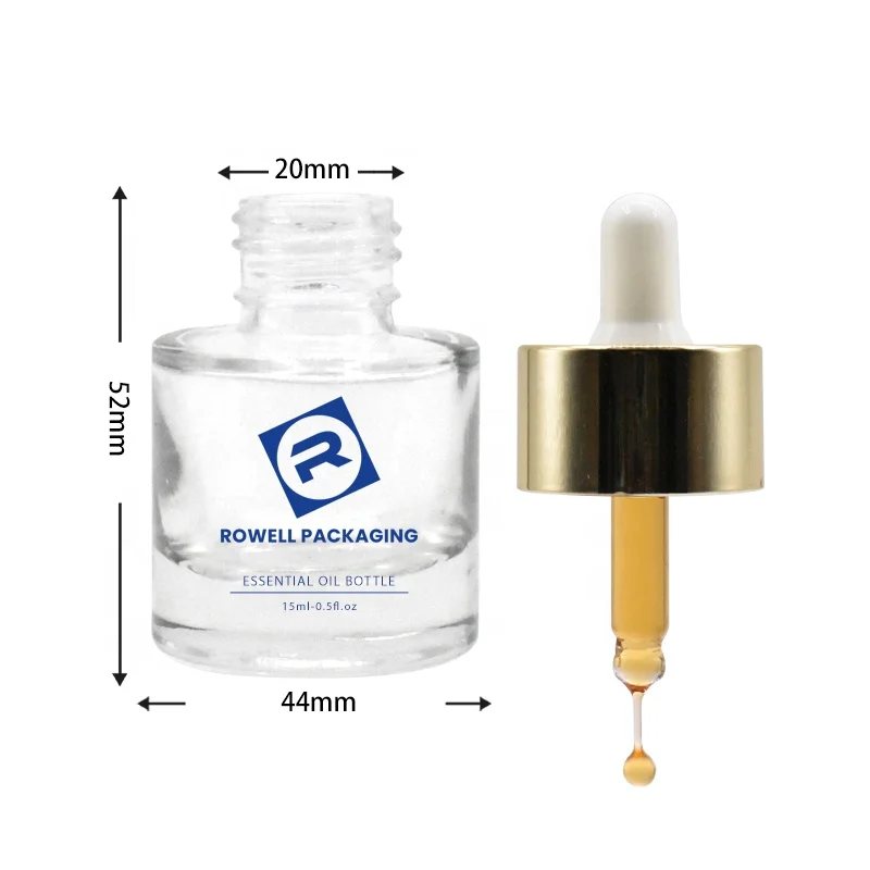 Custom design essential oil bottle packaging empty essential oil glass dropper bottle
