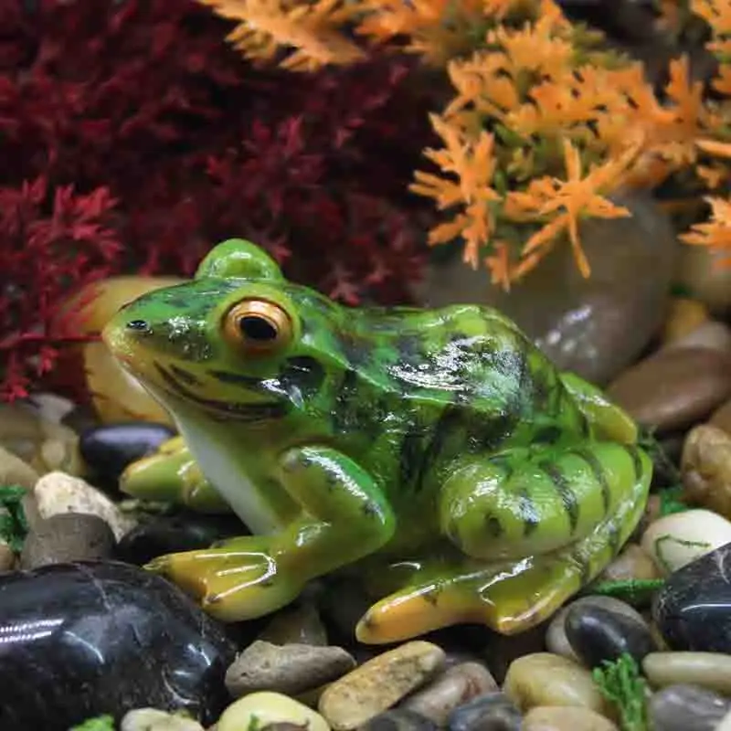 frog statue ornaments micro landscape frogs craft mini cute frog figures for fairy garden