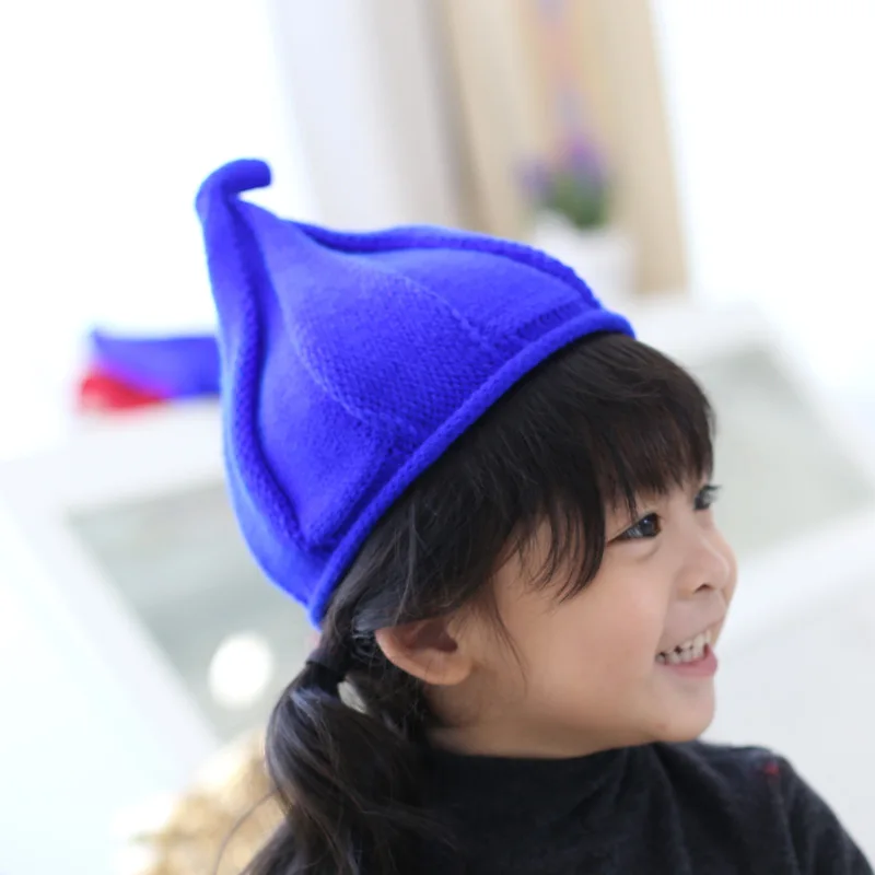 New Style infant baby knitted Wool Hat Boys and Girls Autumn Windmill Pointed Hat