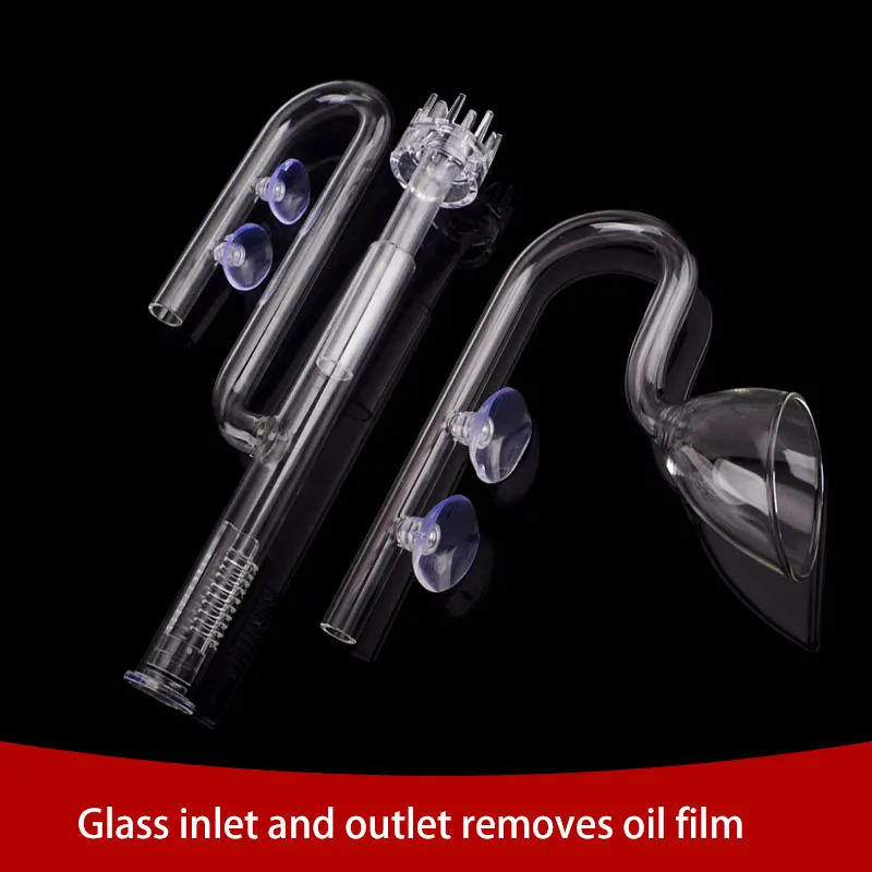 Aquarium ADA style 13/17mm Glass Lily Pipe Inflow Outflow The glass inlet and outlet water pipe in Bell grass cylinder oil film