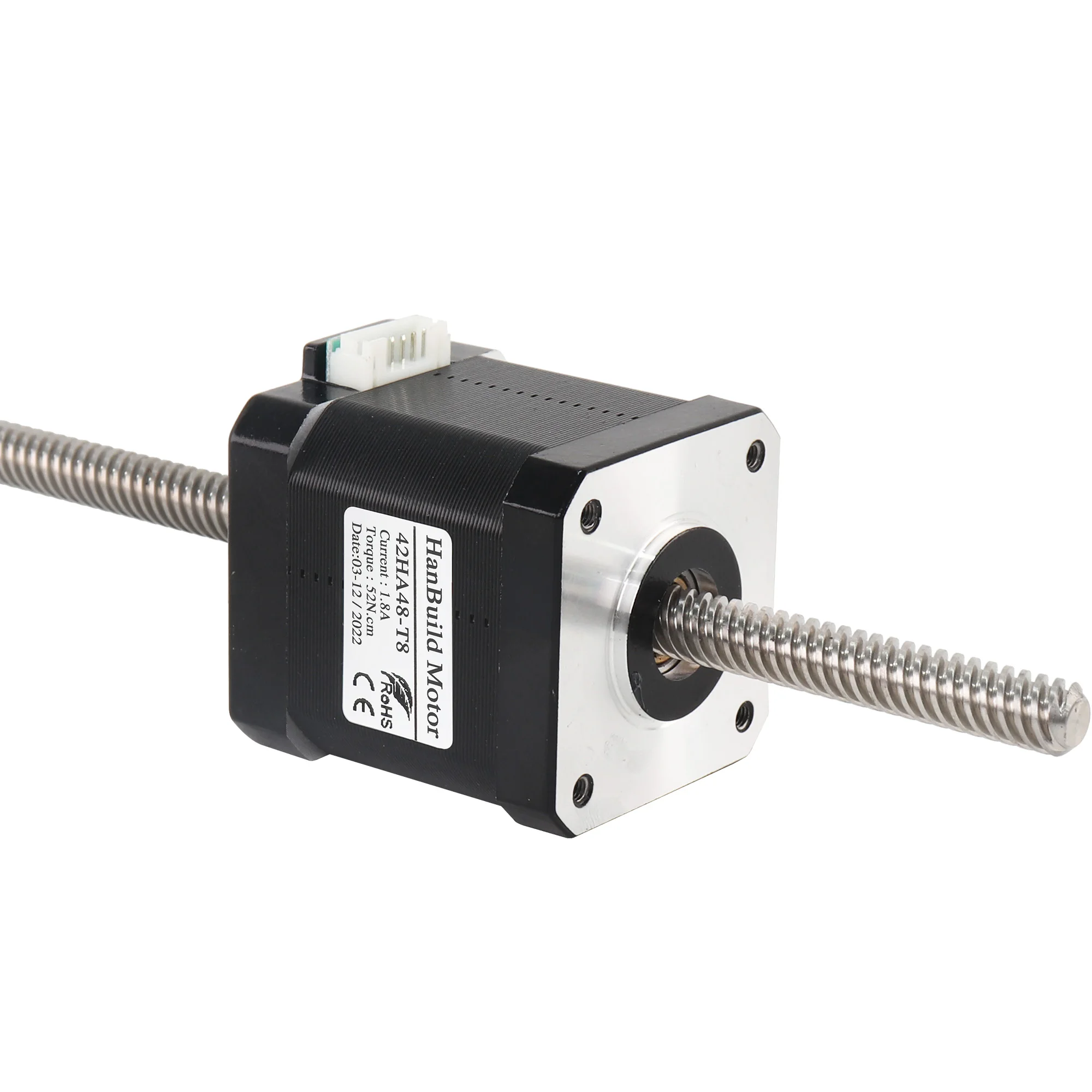 HanBuild nema17 Through screw stepper motor 42HA48-T8*8 300MM  52N.CM 1.8A for CNC milling machine  42 linear stepper motor