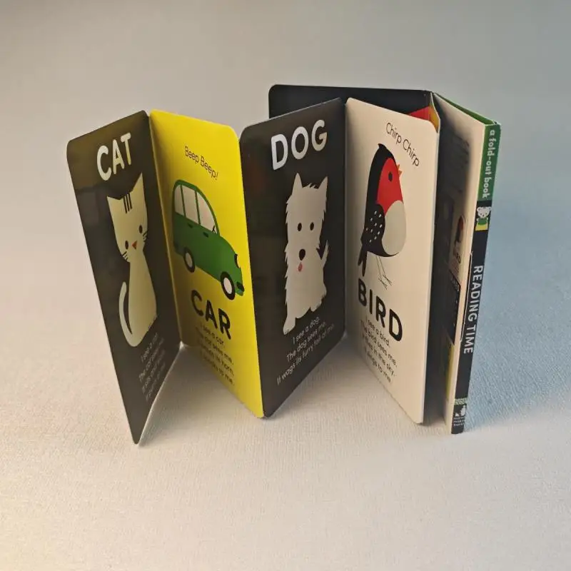custom publishing printing multi fold board book for kids