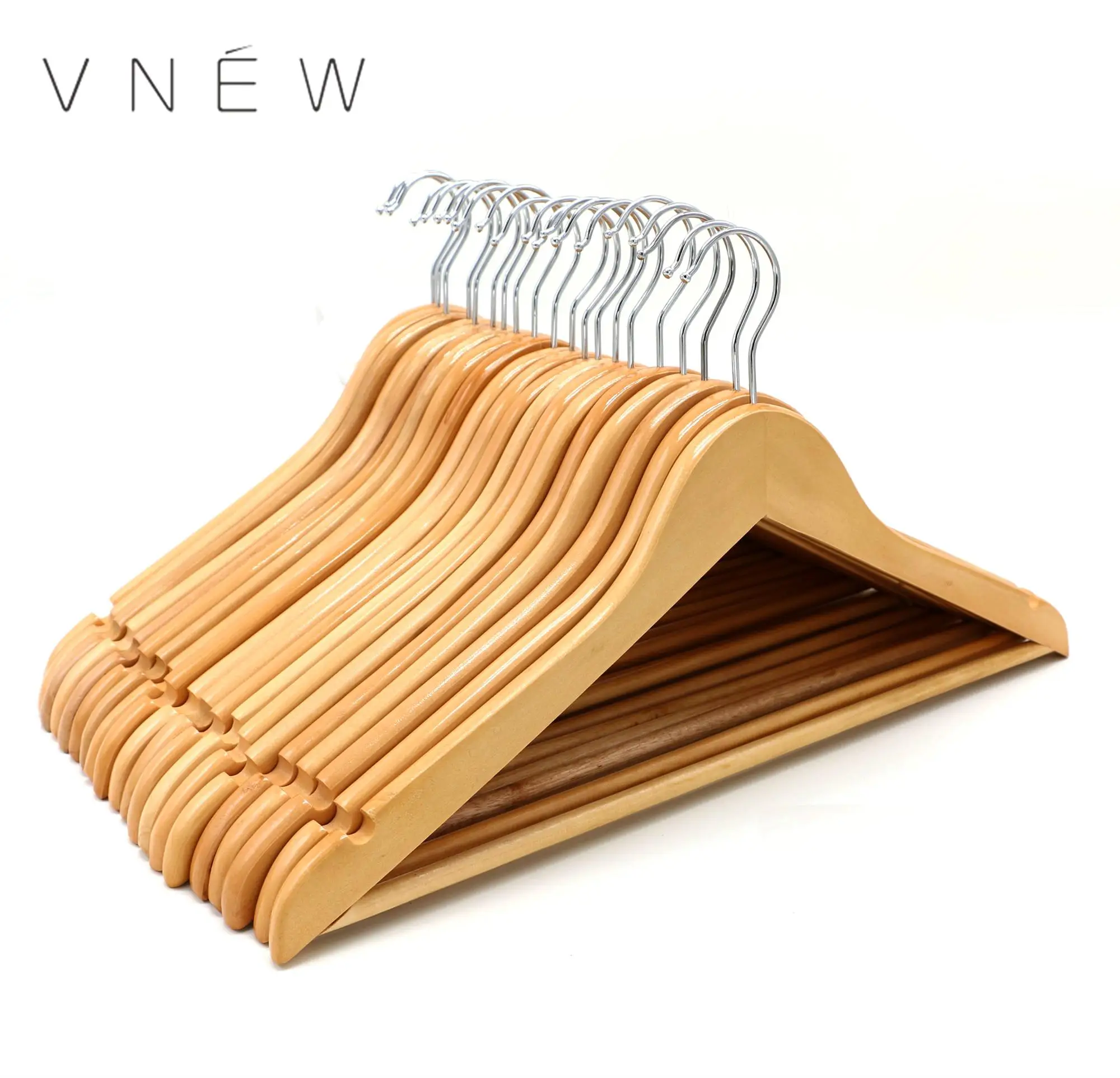 Hot sale high quality hanger solid wood clothing hangers in stock