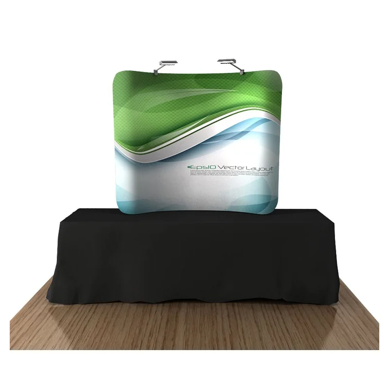 New Promotional Products Elegance Lightweight  Exhibition Portable Booth Design Wave Series Display Stand
