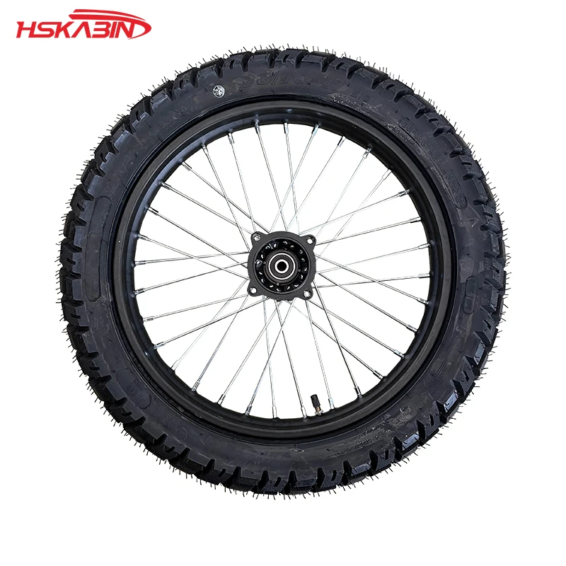 Off-road motorcycle part 17-inch wheels 1.60X17 iron hub and 90/90-17 tire inner and outer tires accessories for motorcycles