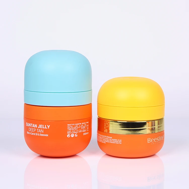 Matte Empty plastic body face cream jar, night cream jar