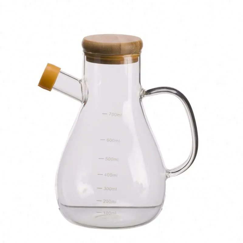 Hot seller Customized design pyrex glass cooking oil dispenser with gauge
