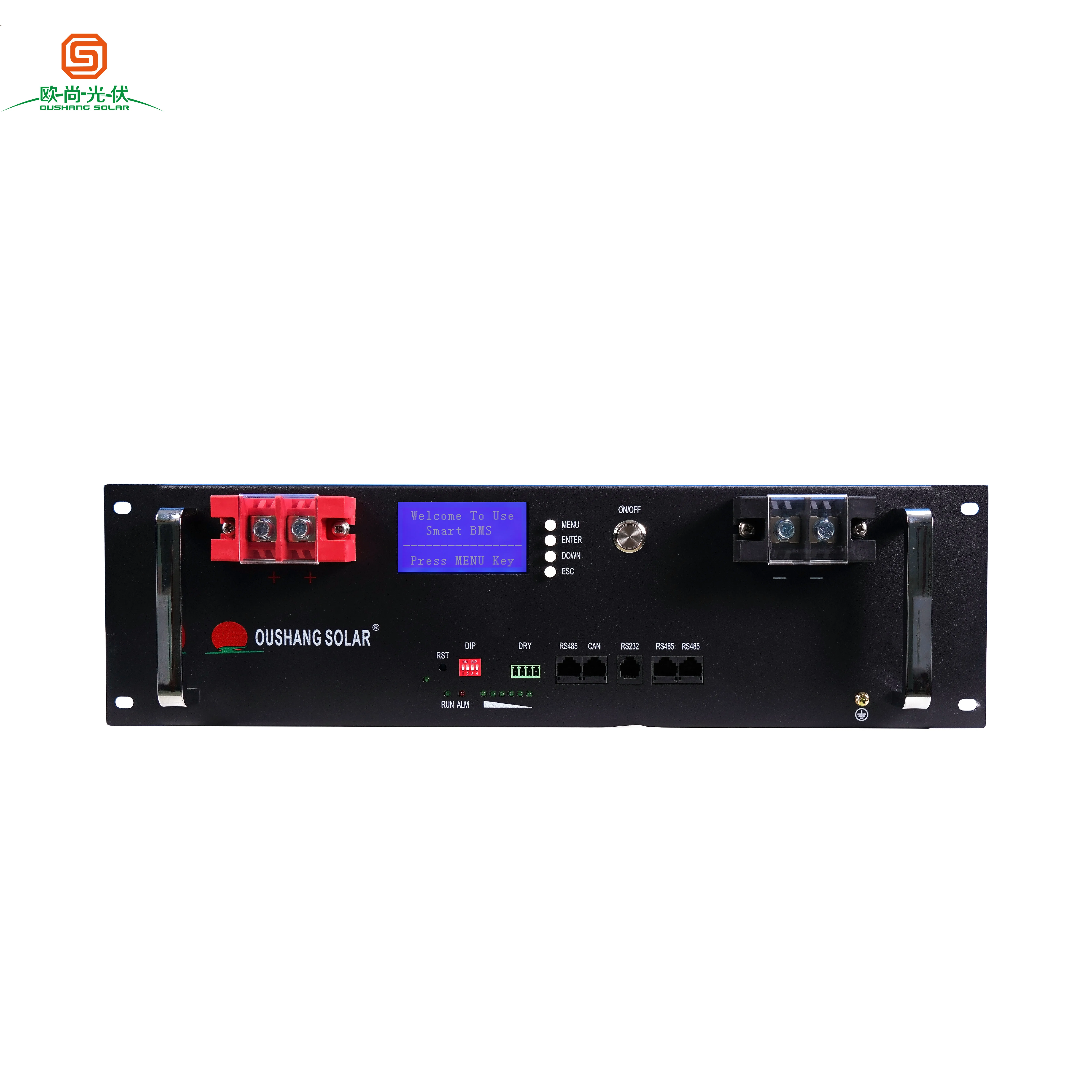 Oushang SolarTower Lifepo4 Battery Pack 3u 48v 100ah Solar Lithium-ion Battery 100ah Solar System 48v Lifepo4 Battery