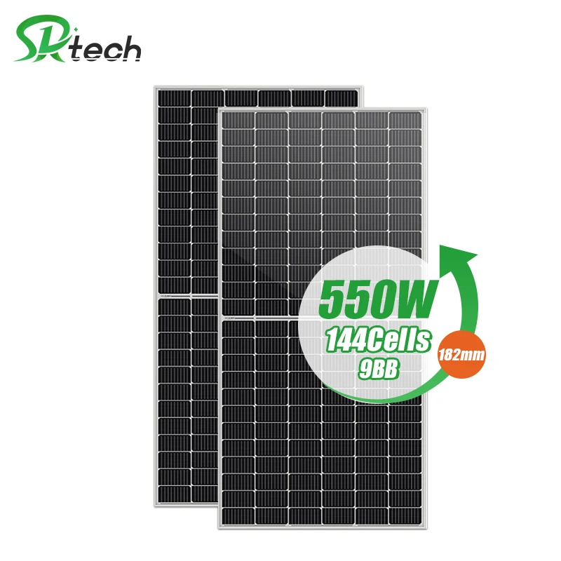 Monocrystalline 400 500 W 550 600 Watt Half Cell PV Panel Mono 550W 600W 650W Power Cell Solar Panel