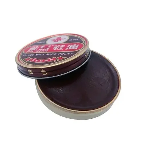 Custom design shoe polish tin box leather polish tin can empty polish tin jar 40ml 50ml