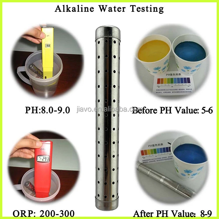A grade alkaline water stick raise PH 9.5 improve taste of water with beneficial minerals food-grade 304 Stainless Steel